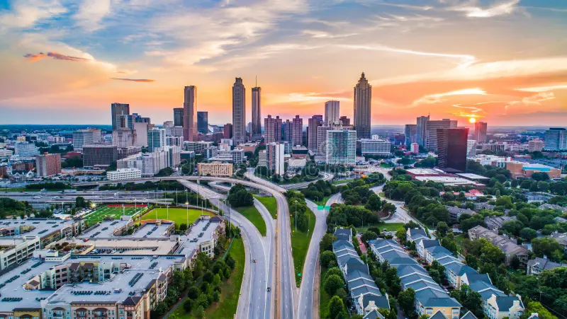 panorama aerien d horizon atlanta la georgie etats unis du centre 153841418